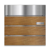 Tammeimitatsiooniga postkast | roostevabast terasest nimesilt | Anton